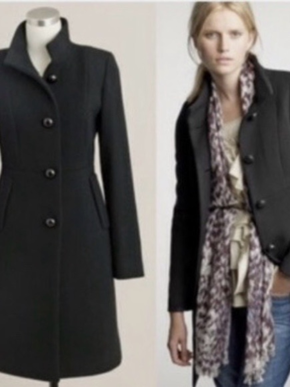J Crew Carlin Wool Coat Classic Preppy Quality Luxury Winter Cold Weather - Picture 2 of 14